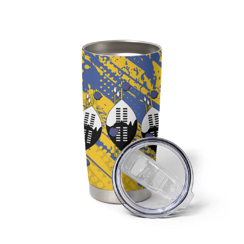 Eswatini Football Custom Tumbler Cup Sihlangu Semnikati Yellow LT14