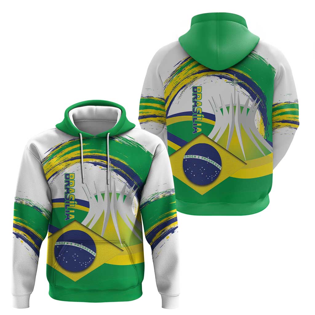 Brasilia Capital Hoodie Brazil Flag Metropolitan Cathedral LT14
