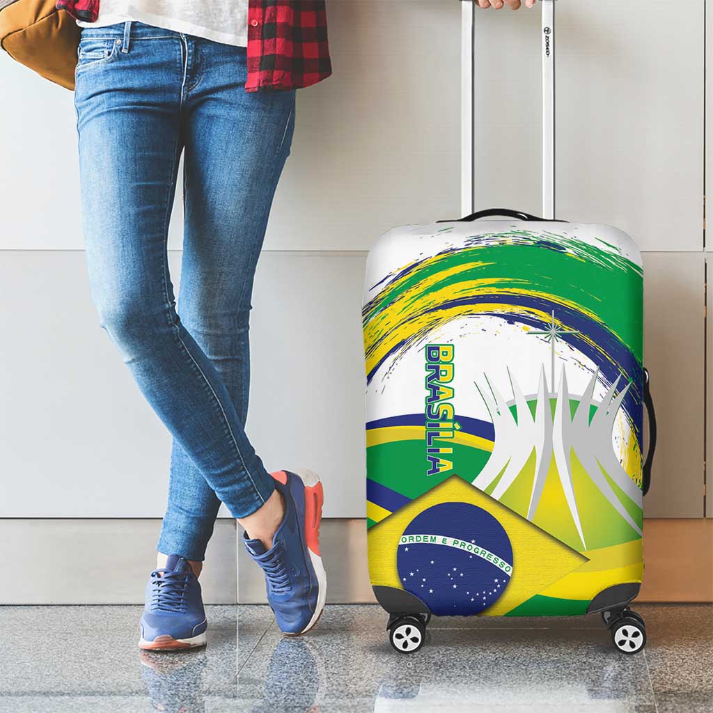 Brasilia Capital Luggage Cover Brazil Flag Metropolitan Cathedral LT14