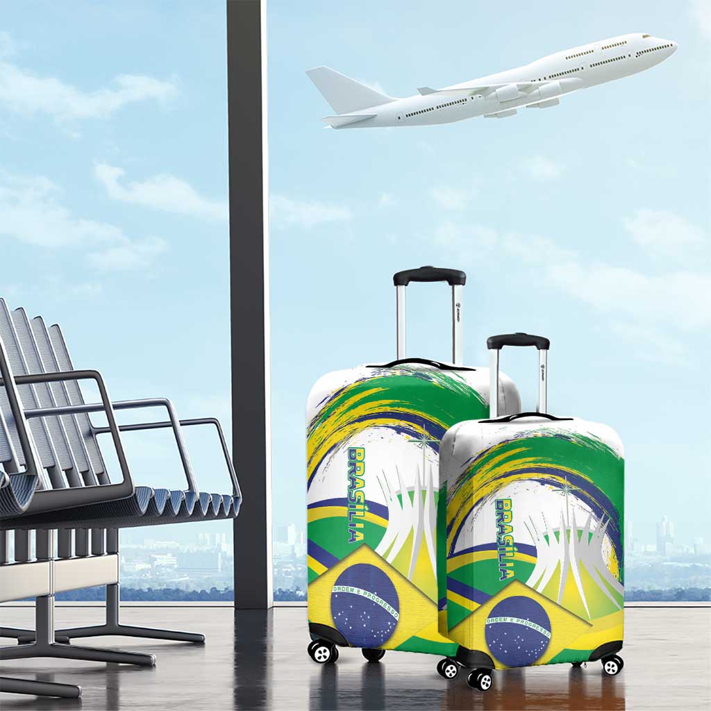 Brasilia Capital Luggage Cover Brazil Flag Metropolitan Cathedral LT14