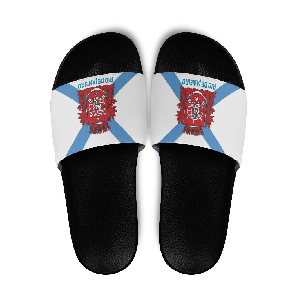 Rio de Janeiro Brazil Slide Sandals Flag Style LT14