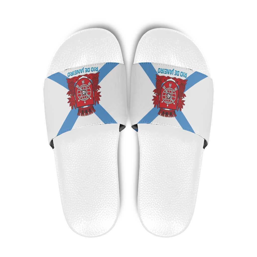 Rio de Janeiro Brazil Slide Sandals Flag Style LT14