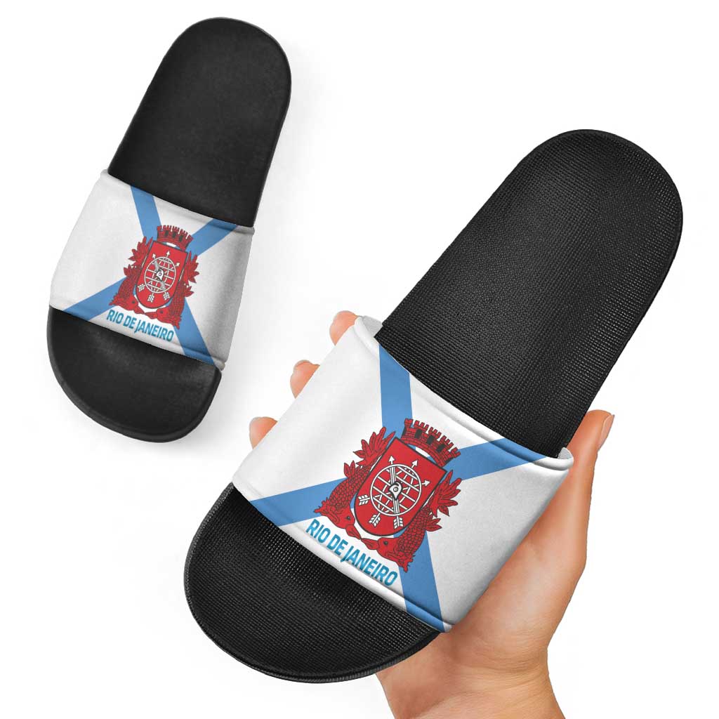 Rio de Janeiro Brazil Slide Sandals Flag Style LT14