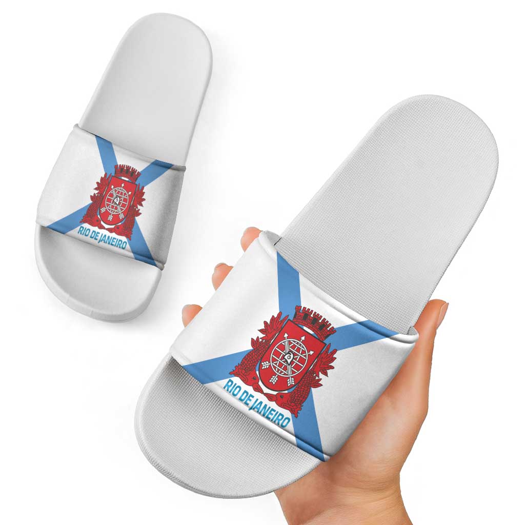 Rio de Janeiro Brazil Slide Sandals Flag Style LT14
