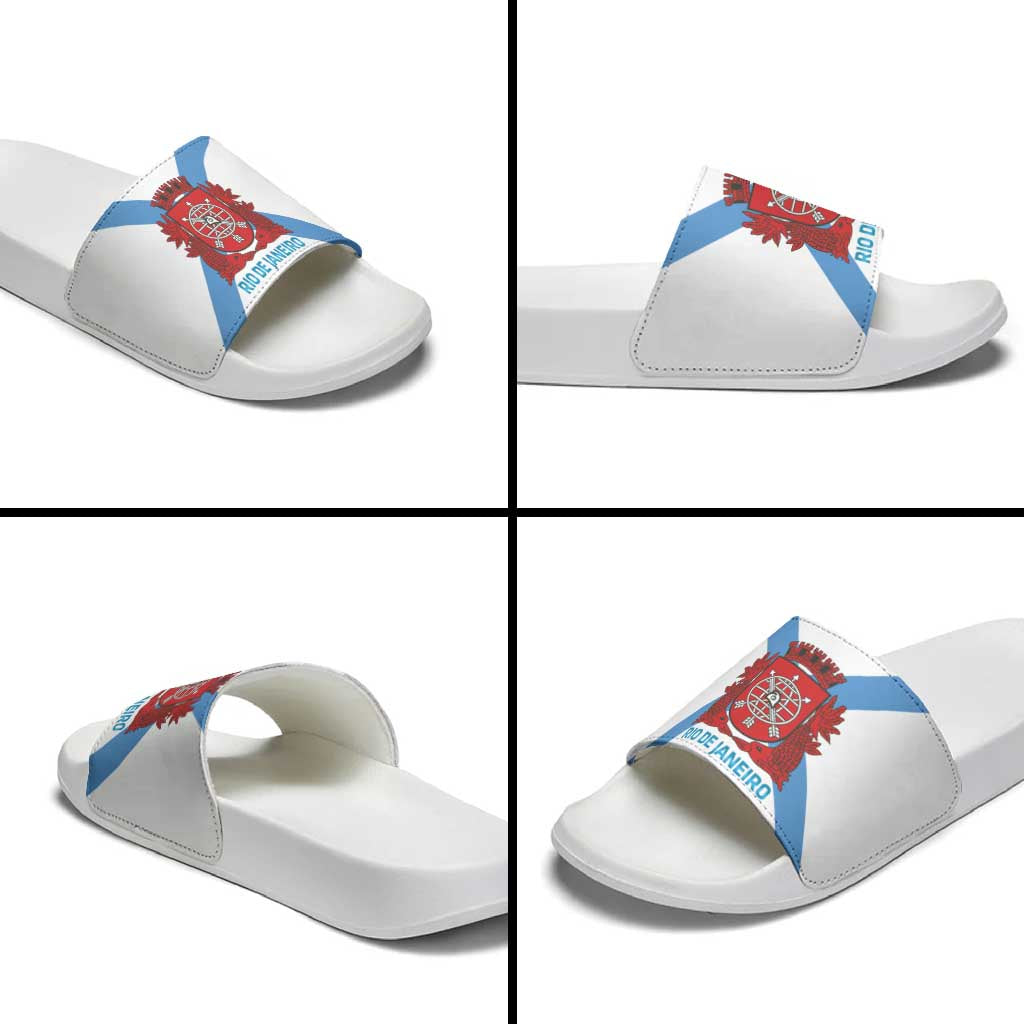 Rio de Janeiro Brazil Slide Sandals Flag Style LT14