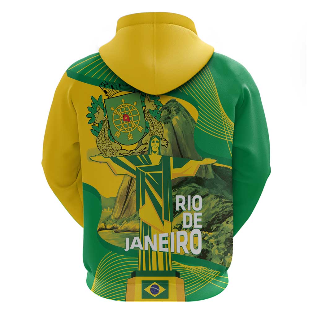 Rio de Janeiro Brazil Hoodie Christ the Redeemer Mix Sugarloaf Mountain LT14