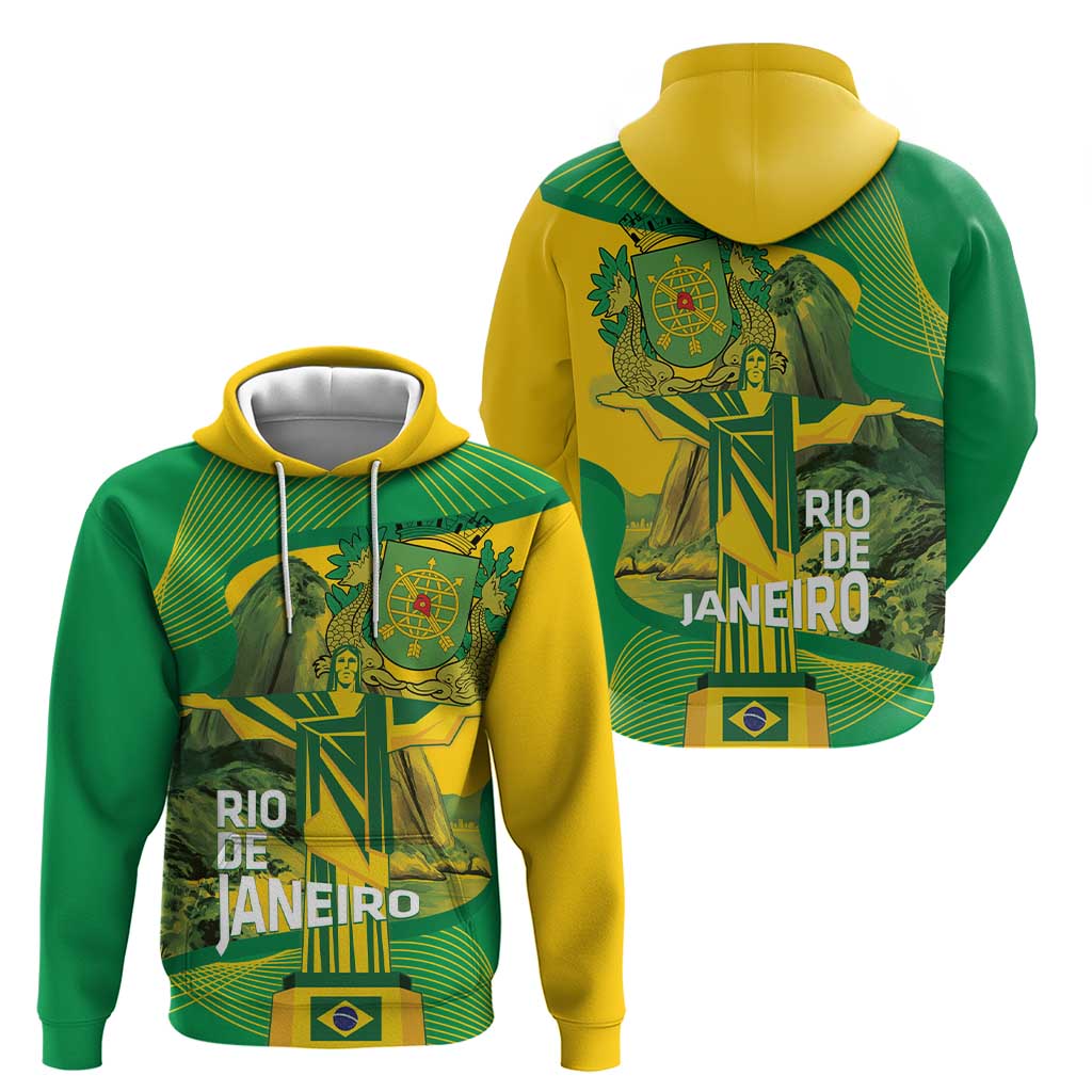 Rio de Janeiro Brazil Hoodie Christ the Redeemer Mix Sugarloaf Mountain LT14