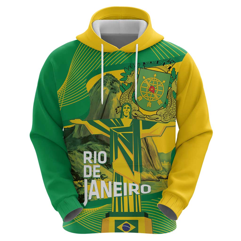 Rio de Janeiro Brazil Hoodie Christ the Redeemer Mix Sugarloaf Mountain LT14