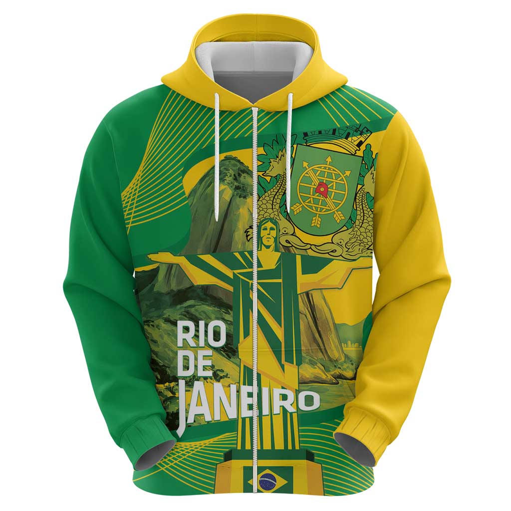 Rio de Janeiro Brazil Hoodie Christ the Redeemer Mix Sugarloaf Mountain LT14