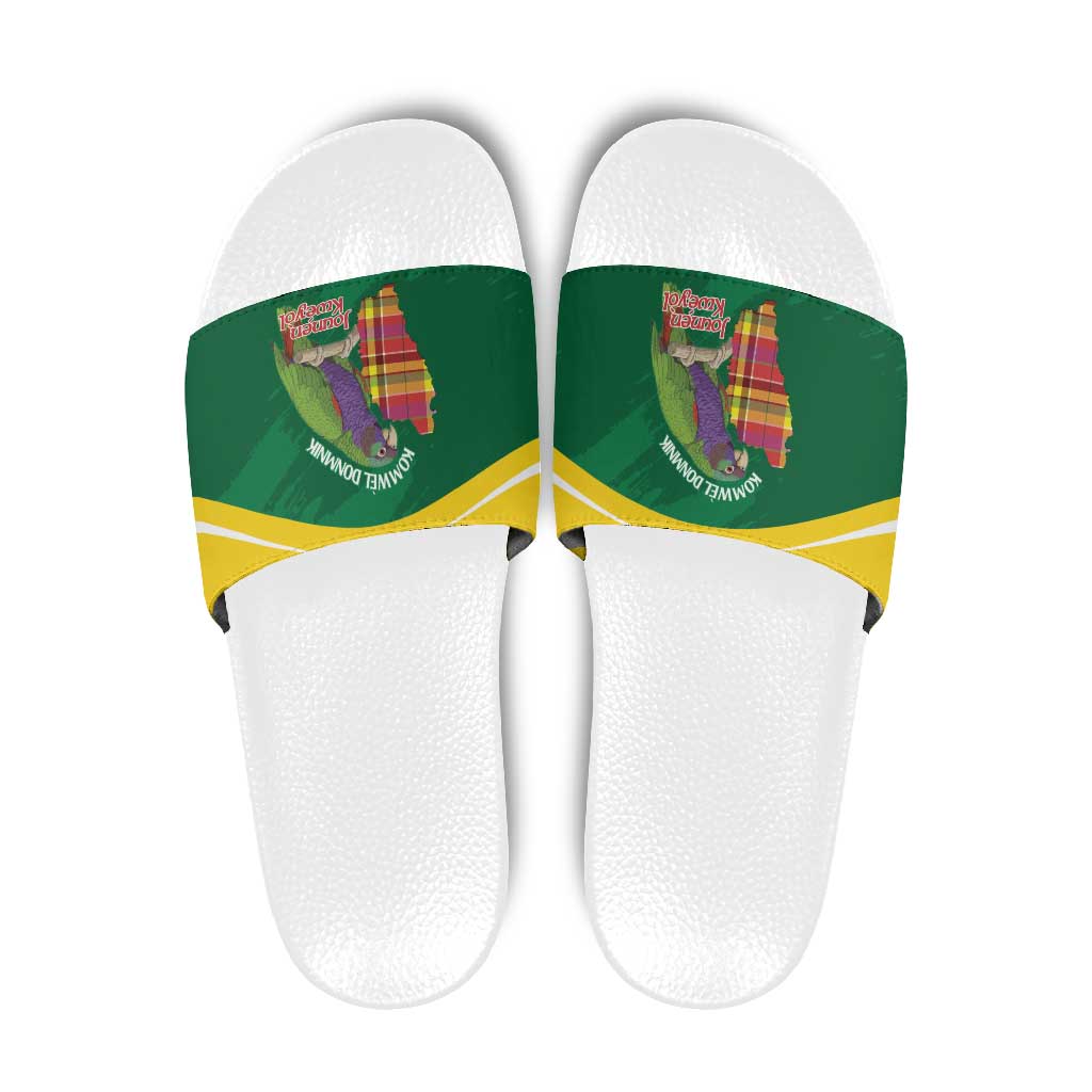 Komwel Donmnik Jounen Kweyol Slide Sandals Dominica Creole Day Imperial Amazon LT14