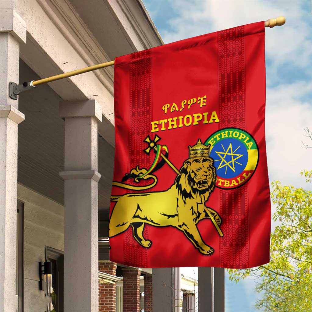 Ethiopia Football Garden Flag 2024 Go Champions Walia Ibex LT14