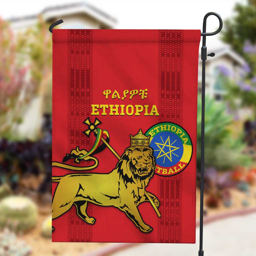Ethiopia Football Garden Flag 2024 Go Champions Walia Ibex LT14