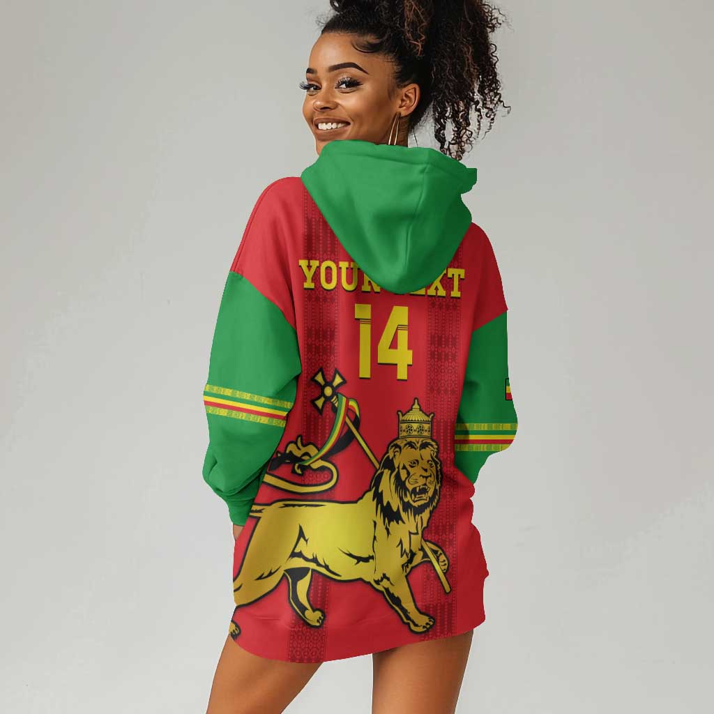 Custom Ethiopia Football Hoodie Dress 2024 Go Champions Walia Ibex LT14