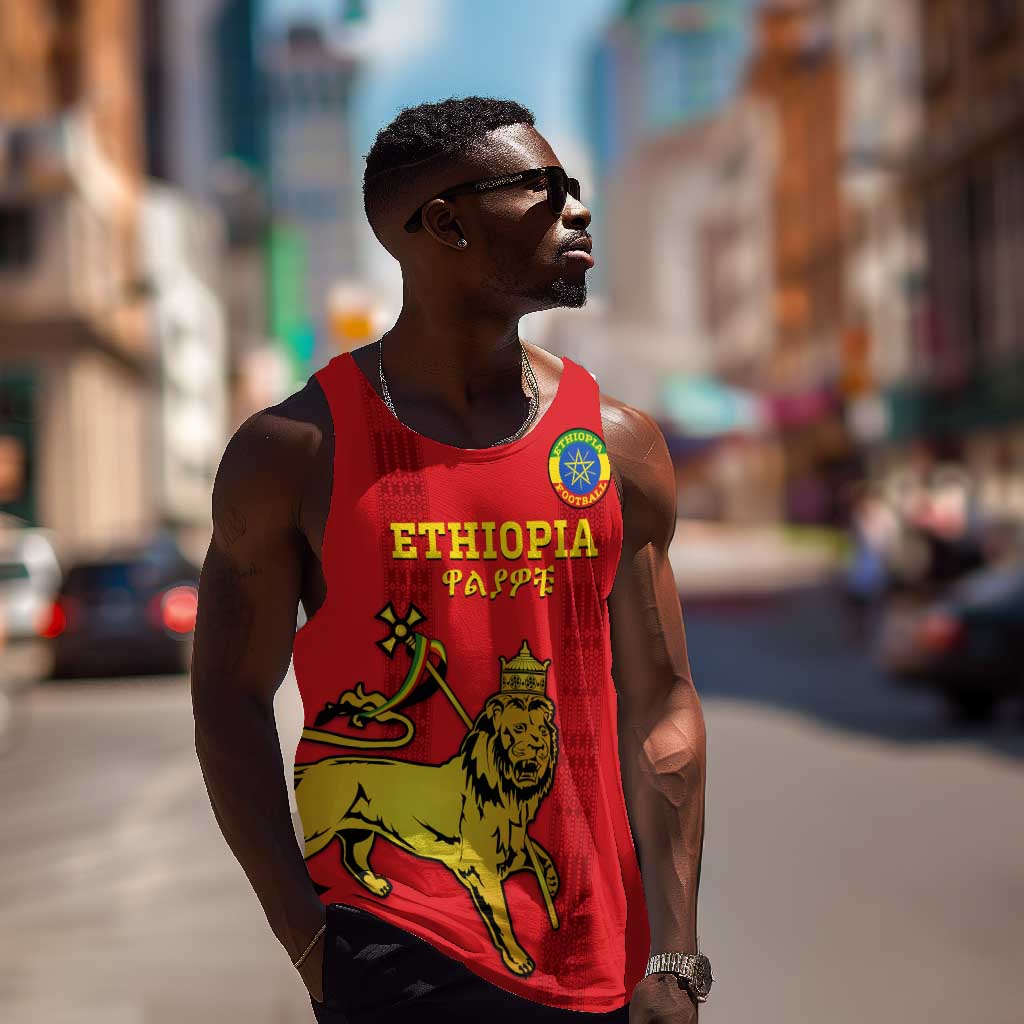Custom Ethiopia Football Men Tank Top 2024 Go Champions Walia Ibex LT14