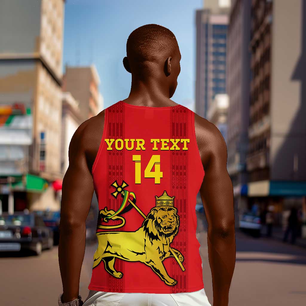 Custom Ethiopia Football Men Tank Top 2024 Go Champions Walia Ibex LT14