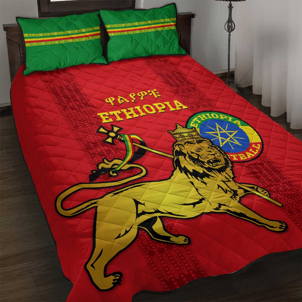 Ethiopia Football Quilt Bed Set 2024 Go Champions Walia Ibex LT14