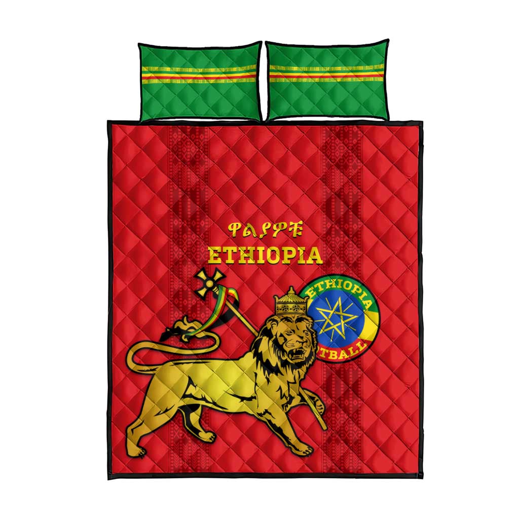 Ethiopia Football Quilt Bed Set 2024 Go Champions Walia Ibex LT14