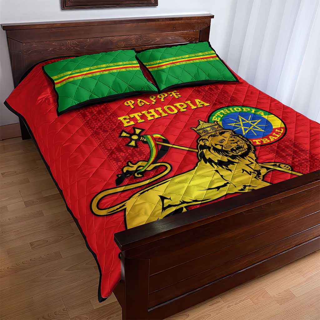 Ethiopia Football Quilt Bed Set 2024 Go Champions Walia Ibex LT14