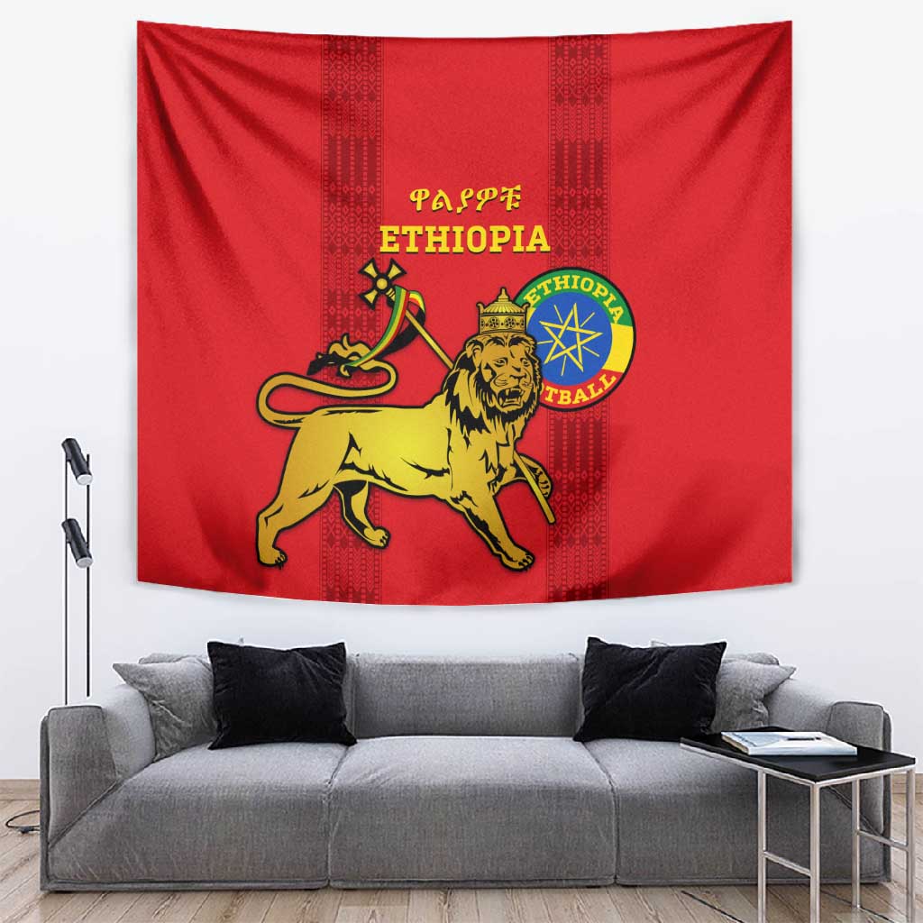 Ethiopia Football Tapestry 2024 Go Champions Walia Ibex LT14