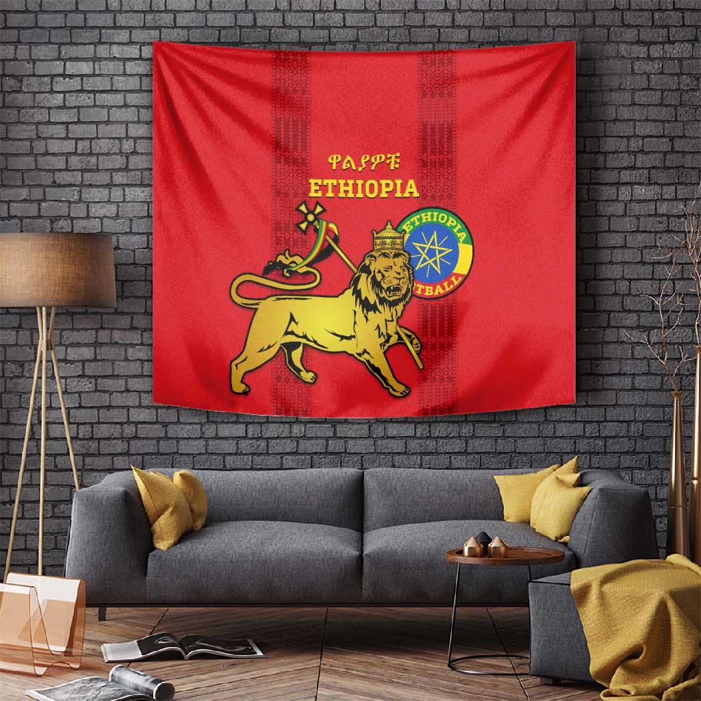 Ethiopia Football Tapestry 2024 Go Champions Walia Ibex LT14