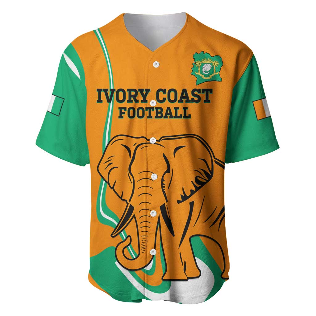 Custom Ivory Coast Football Baseball Jersey 2024 Go Champions Les Elephants LT14