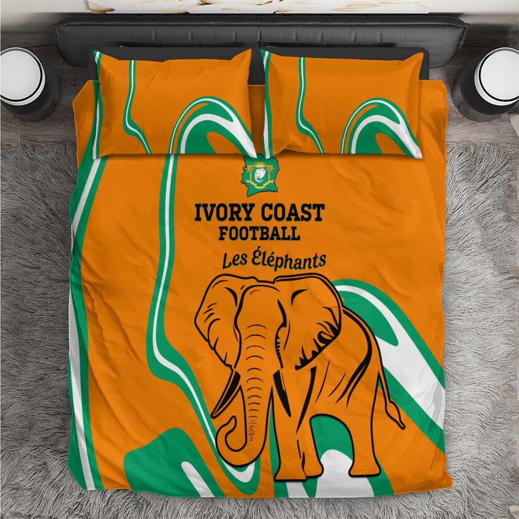 Ivory Coast Football Bedding Set 2024 Go Champions Les Elephants LT14