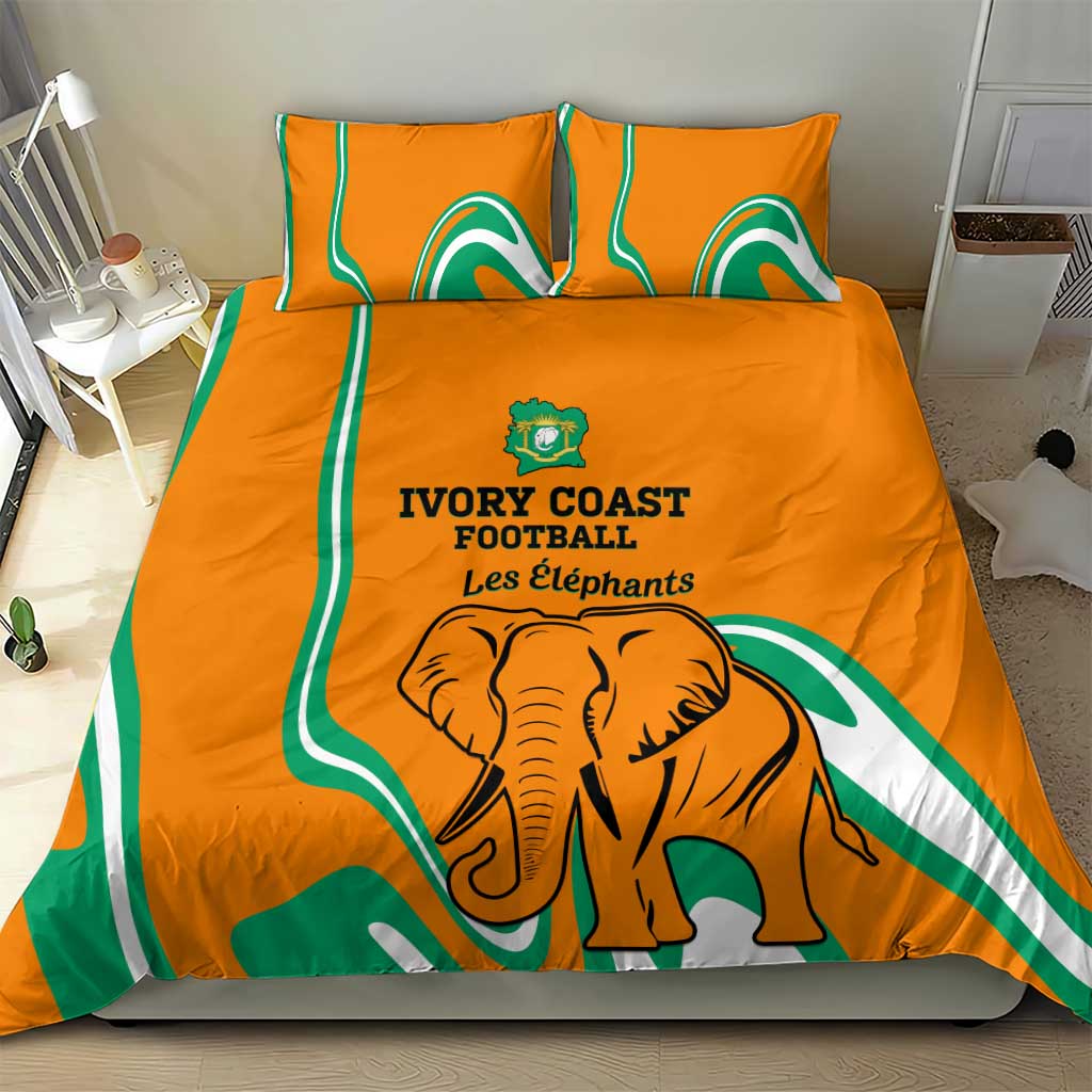 Ivory Coast Football Bedding Set 2024 Go Champions Les Elephants LT14