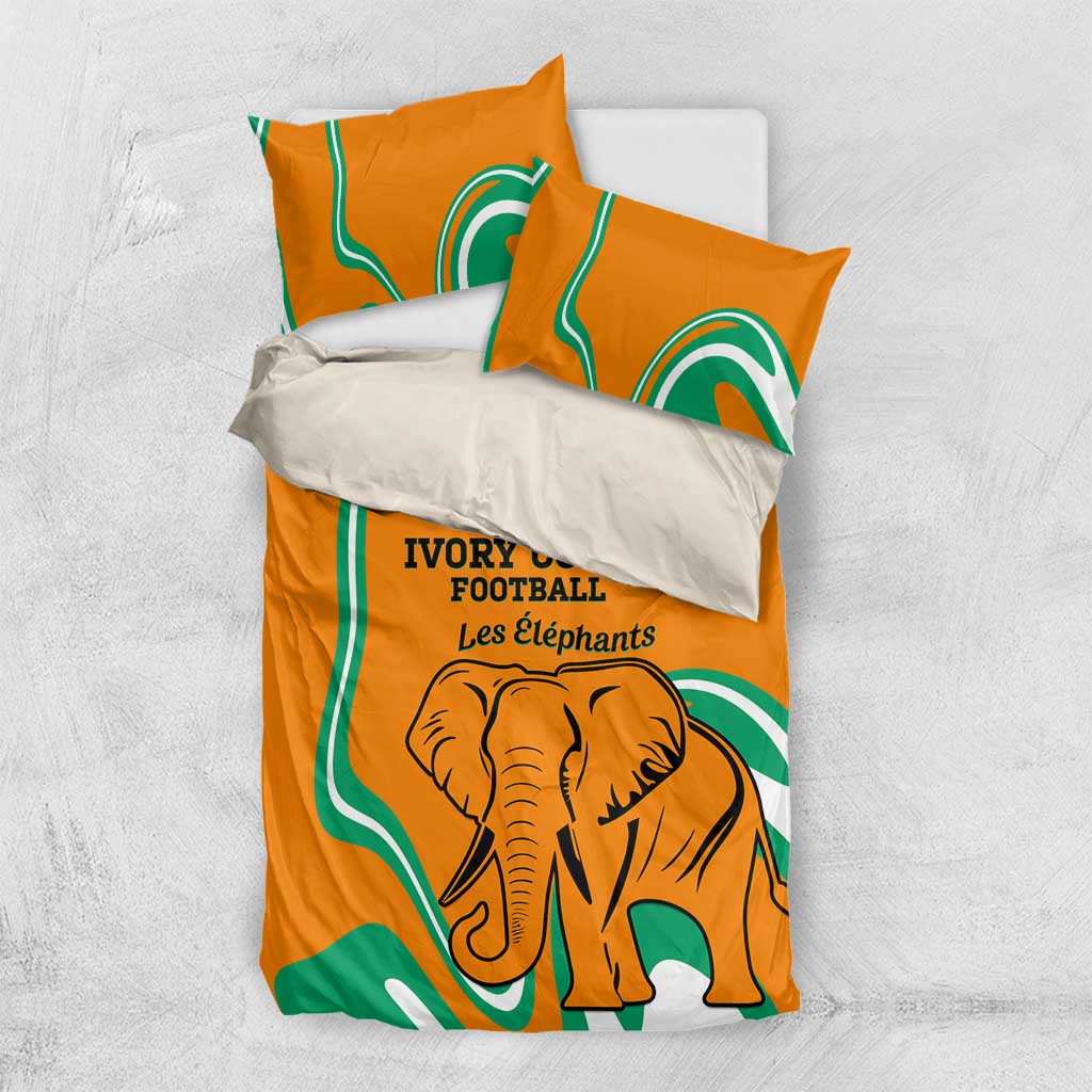 Ivory Coast Football Bedding Set 2024 Go Champions Les Elephants LT14