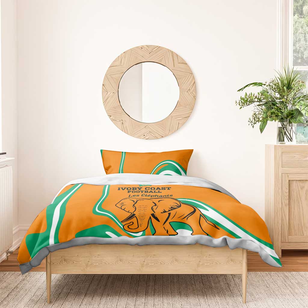 Ivory Coast Football Bedding Set 2024 Go Champions Les Elephants LT14