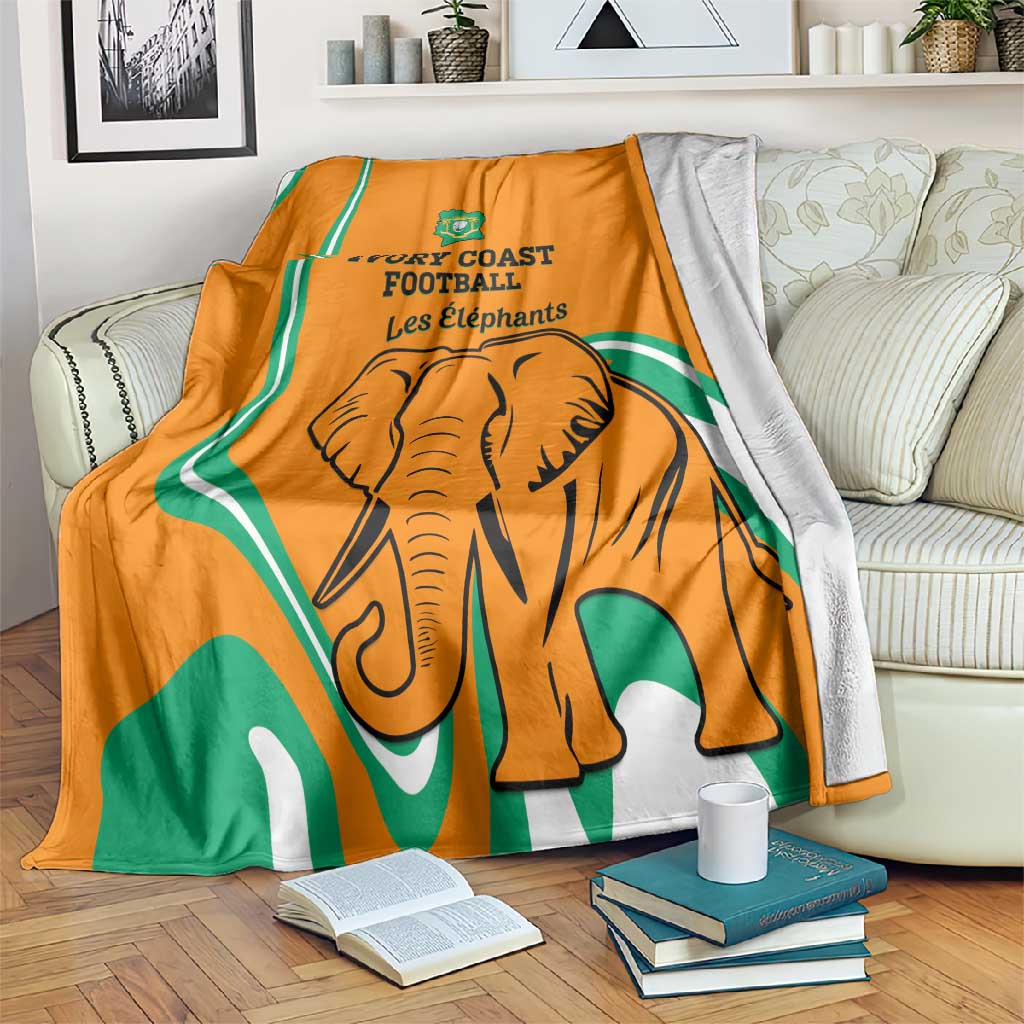 Ivory Coast Football Blanket 2024 Go Champions Les Elephants LT14