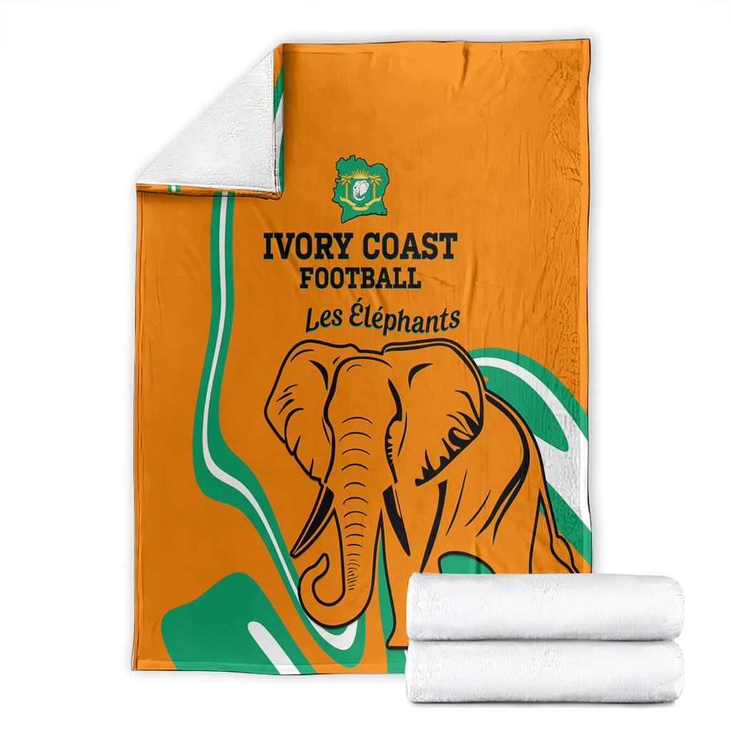 Ivory Coast Football Blanket 2024 Go Champions Les Elephants LT14
