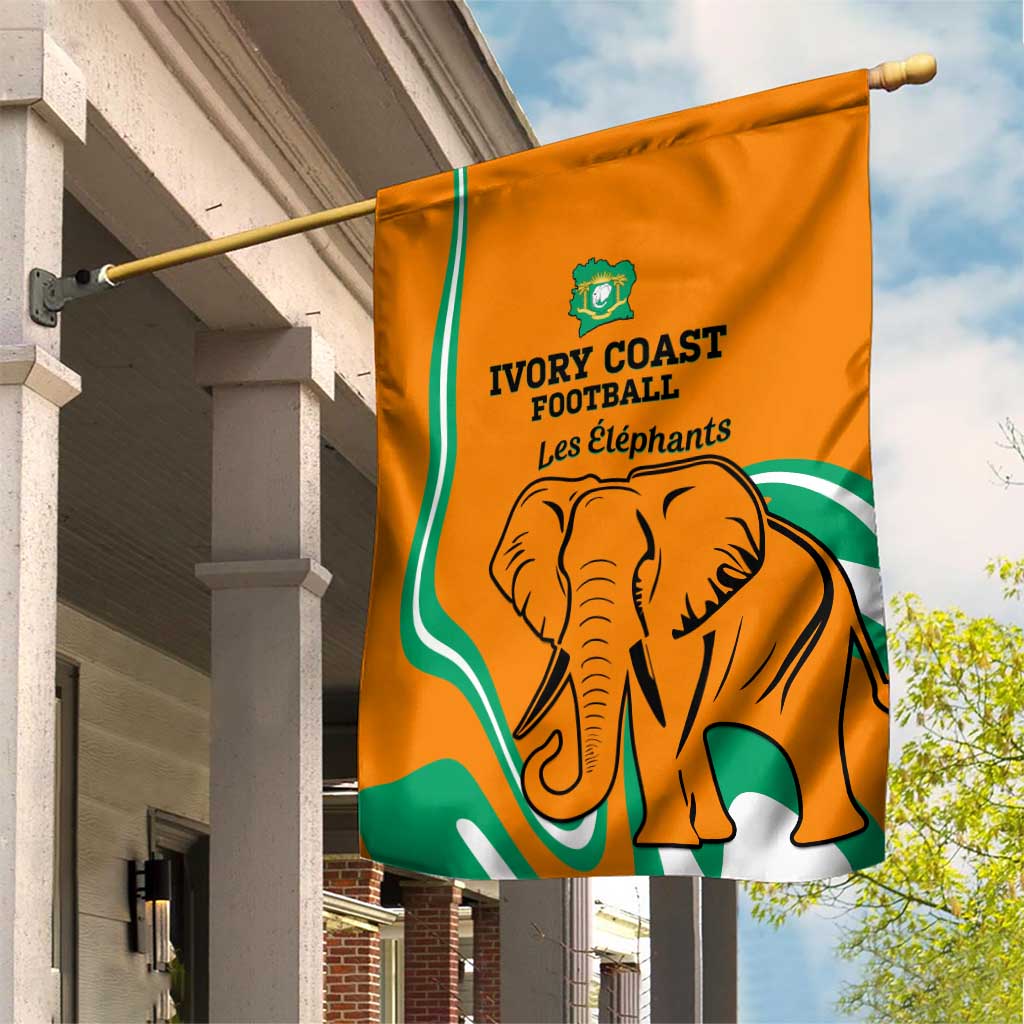 Ivory Coast Football Garden Flag 2024 Go Champions Les Elephants LT14