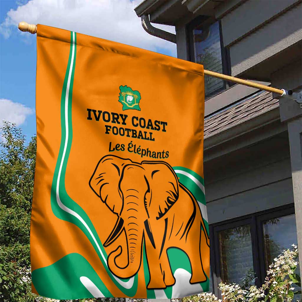 Ivory Coast Football Garden Flag 2024 Go Champions Les Elephants LT14