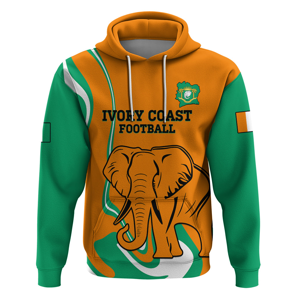 Custom Ivory Coast Football Hoodie 2024 Go Champions Les Elephants LT14