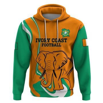 Custom Ivory Coast Football Hoodie 2024 Go Champions Les Elephants LT14