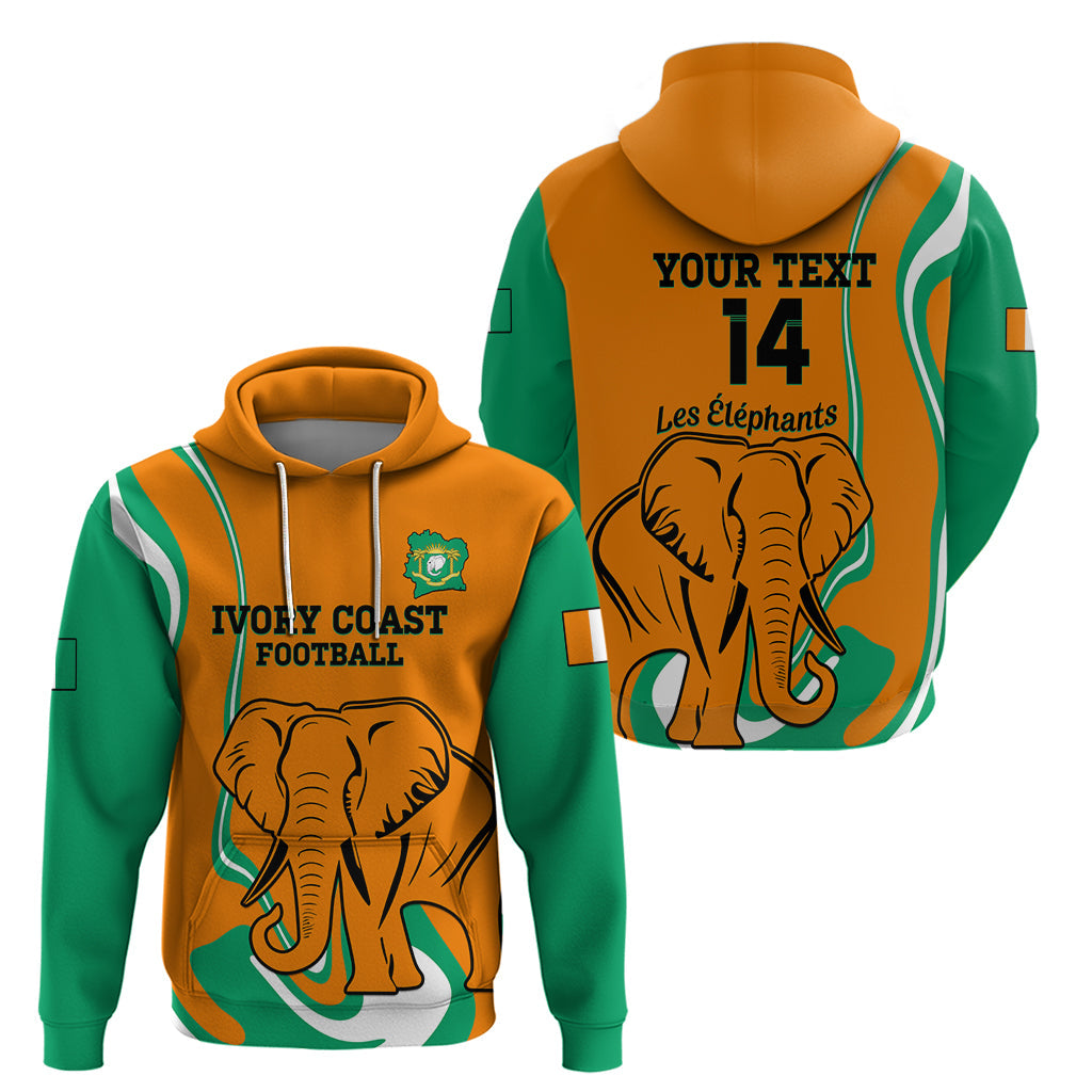 Custom Ivory Coast Football Hoodie 2024 Go Champions Les Elephants LT14