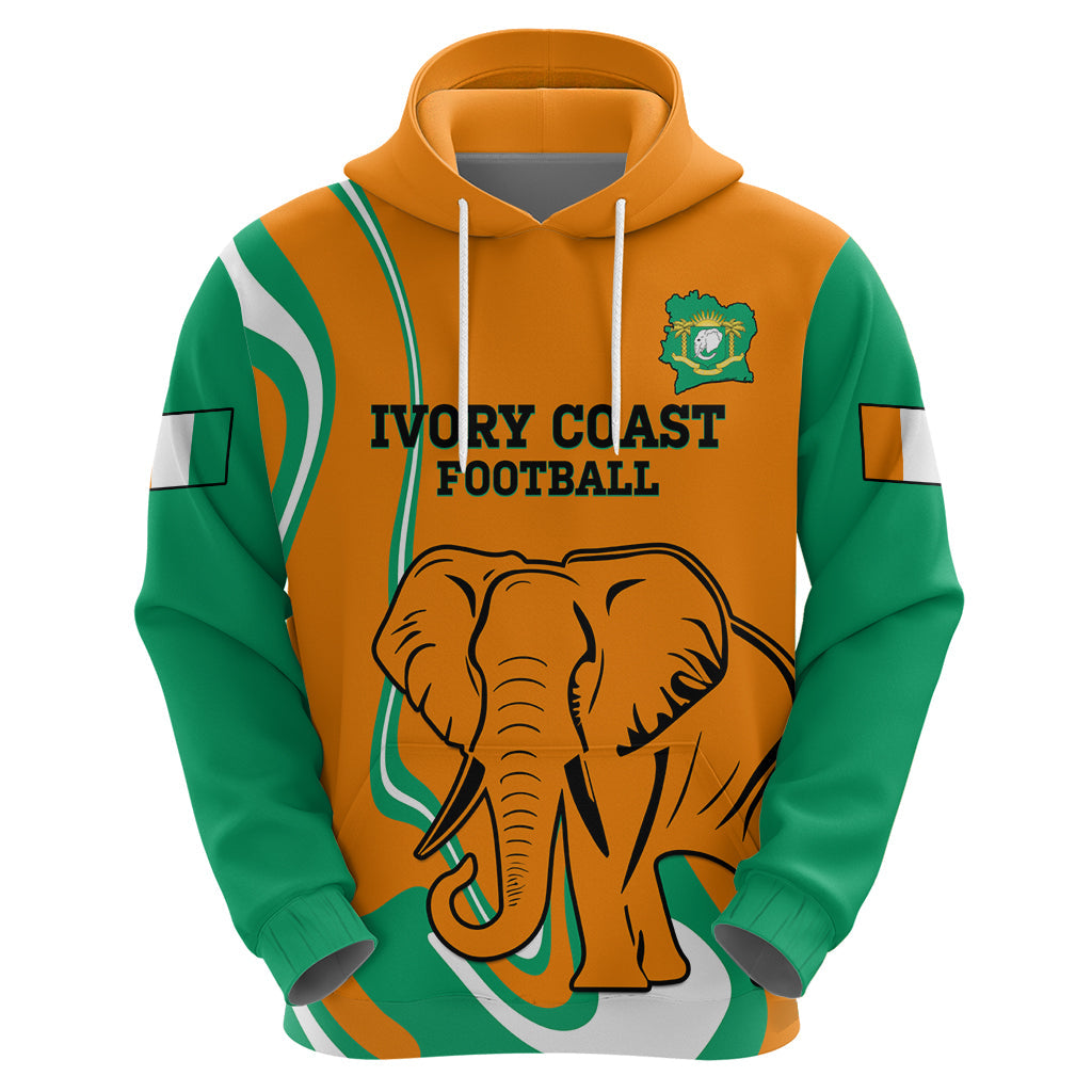 Custom Ivory Coast Football Hoodie 2024 Go Champions Les Elephants LT14