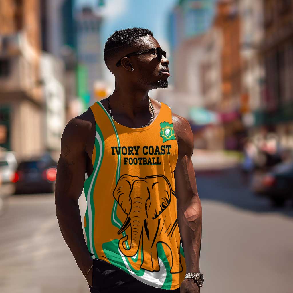 Custom Ivory Coast Football Men Tank Top 2024 Go Champions Les Elephants LT14