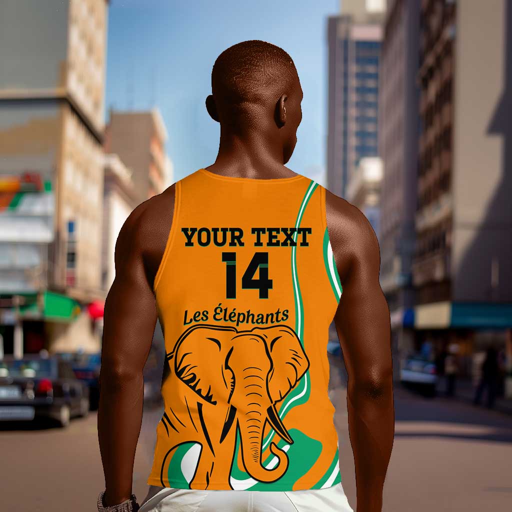 Custom Ivory Coast Football Men Tank Top 2024 Go Champions Les Elephants LT14