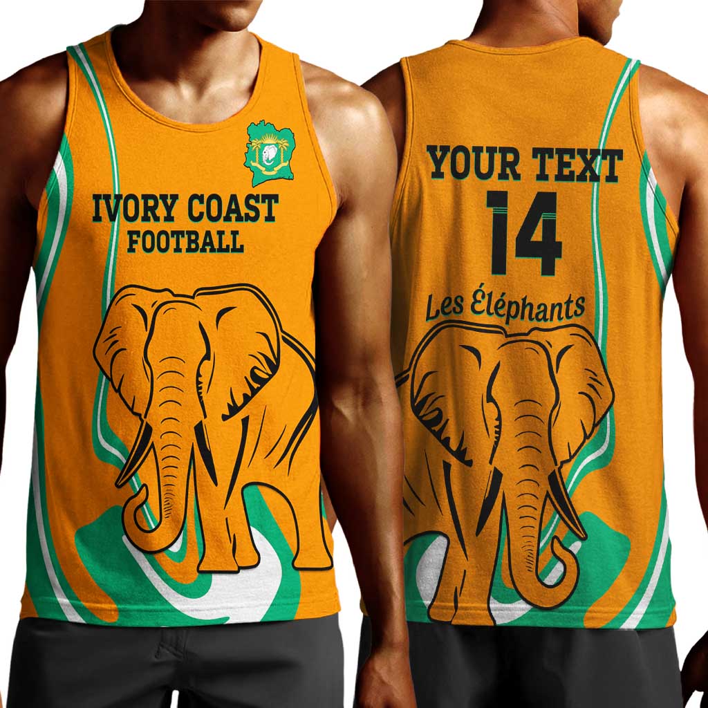 Custom Ivory Coast Football Men Tank Top 2024 Go Champions Les Elephants LT14