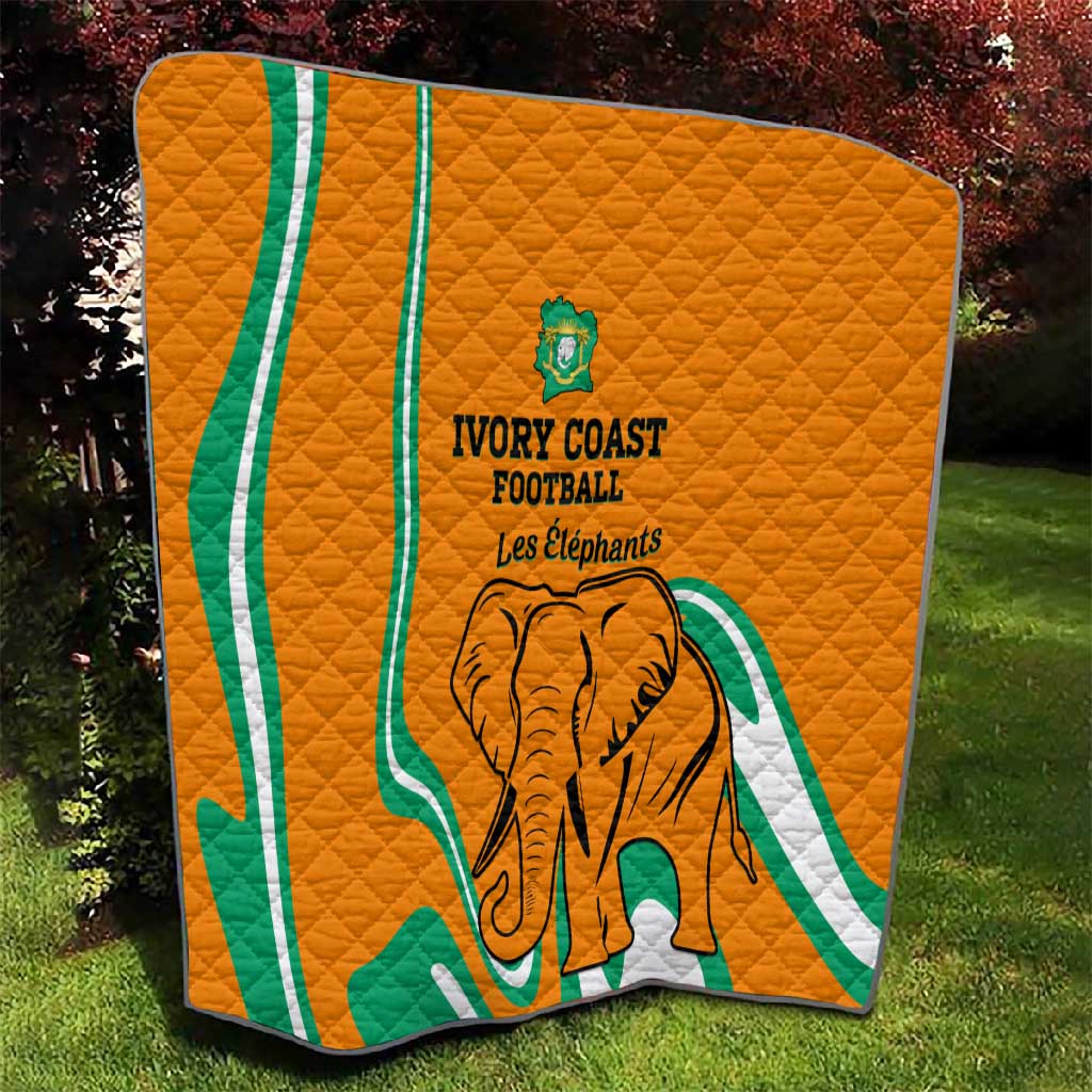 Ivory Coast Football Quilt 2024 Go Champions Les Elephants LT14