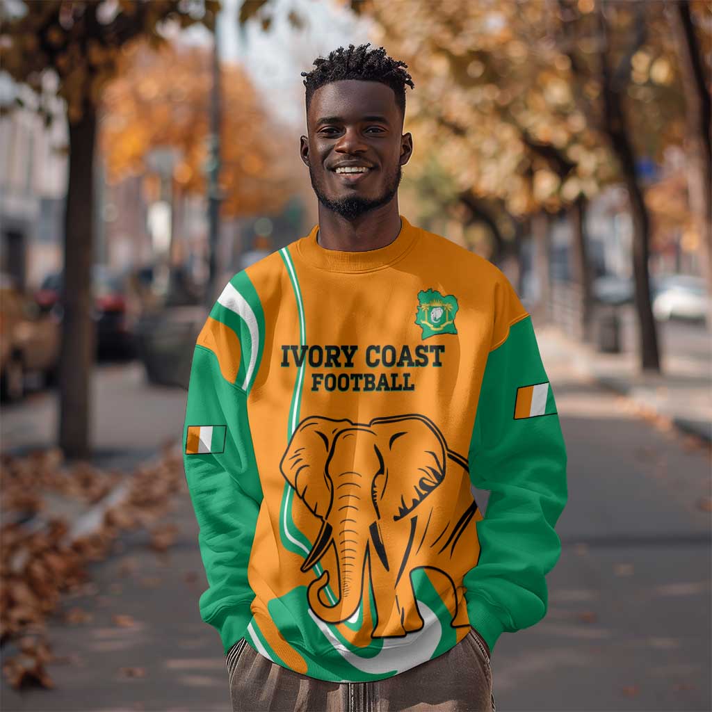 Custom Ivory Coast Football Sweatshirt 2024 Go Champions Les Elephants LT14