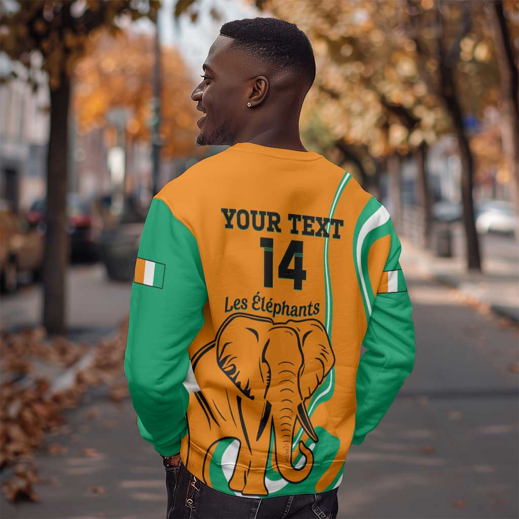 Custom Ivory Coast Football Sweatshirt 2024 Go Champions Les Elephants LT14