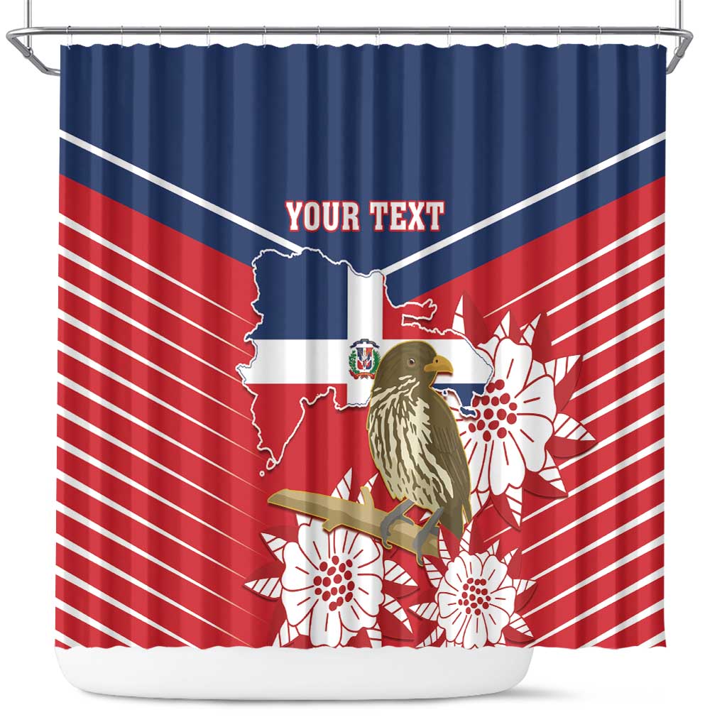Personalized Dominican Republic Independence Day Shower Curtain Palmchat With Map LT14