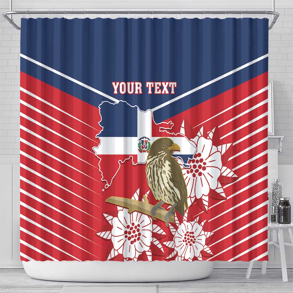 Personalized Dominican Republic Independence Day Shower Curtain Palmchat With Map LT14