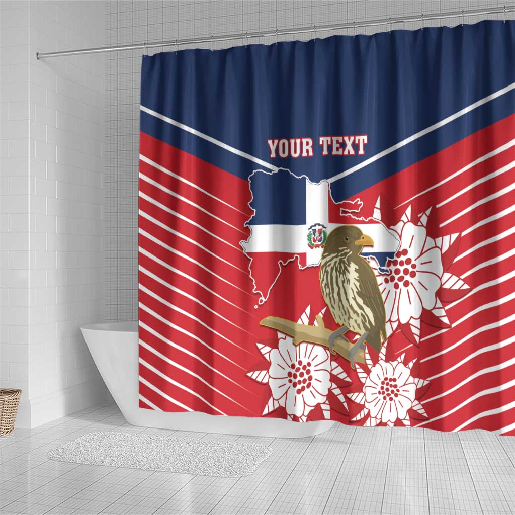 Personalized Dominican Republic Independence Day Shower Curtain Palmchat With Map LT14