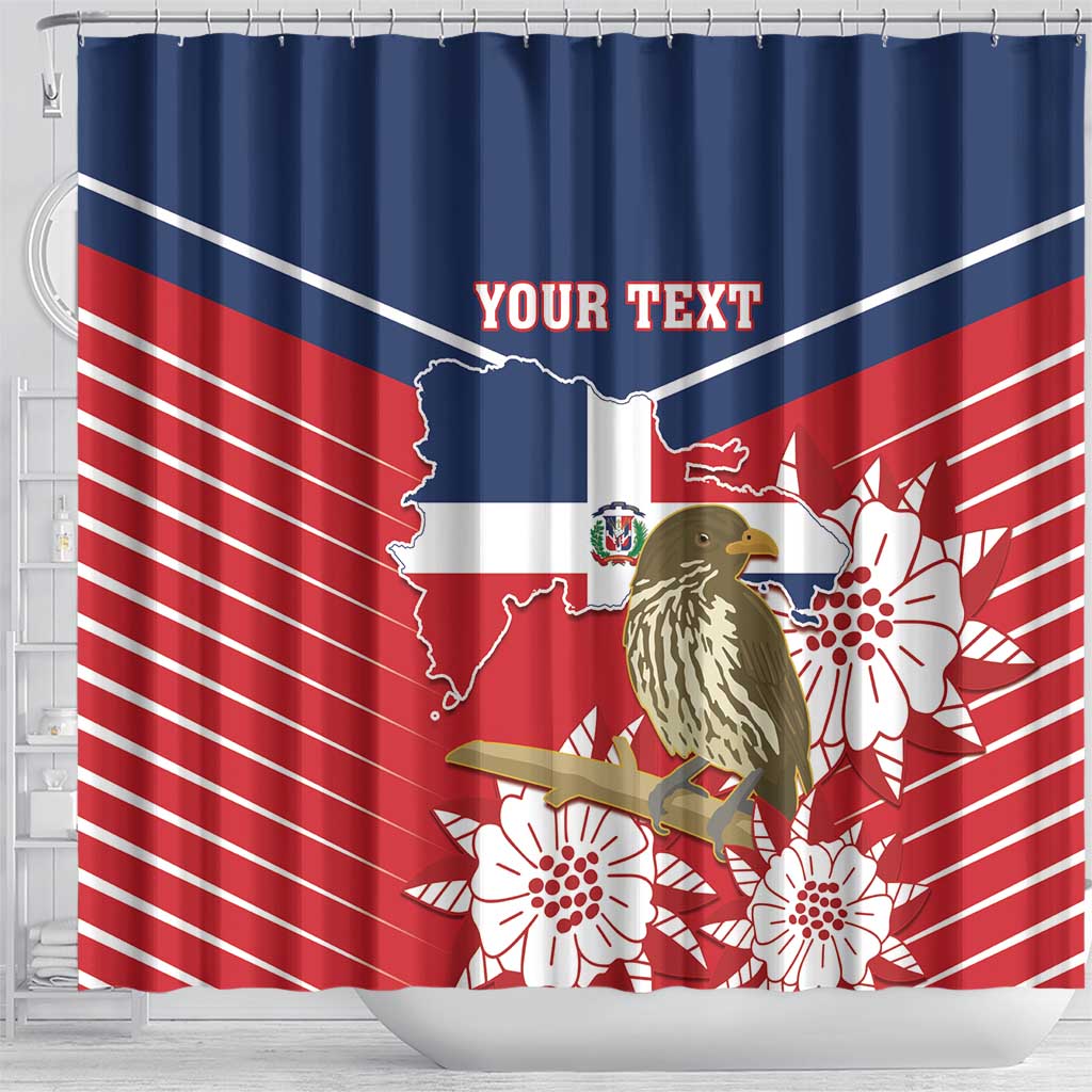 Personalized Dominican Republic Independence Day Shower Curtain Palmchat With Map LT14