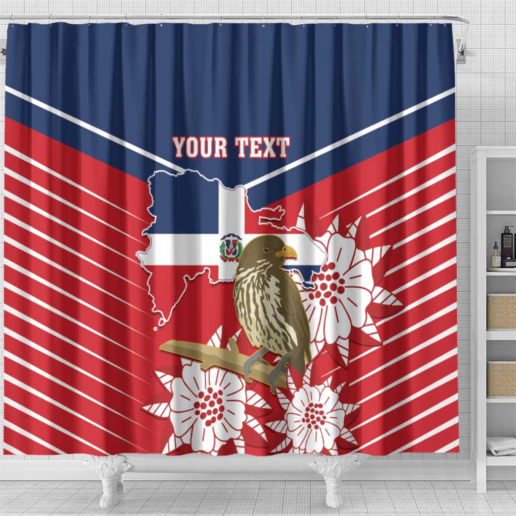 Personalized Dominican Republic Independence Day Shower Curtain Palmchat With Map LT14