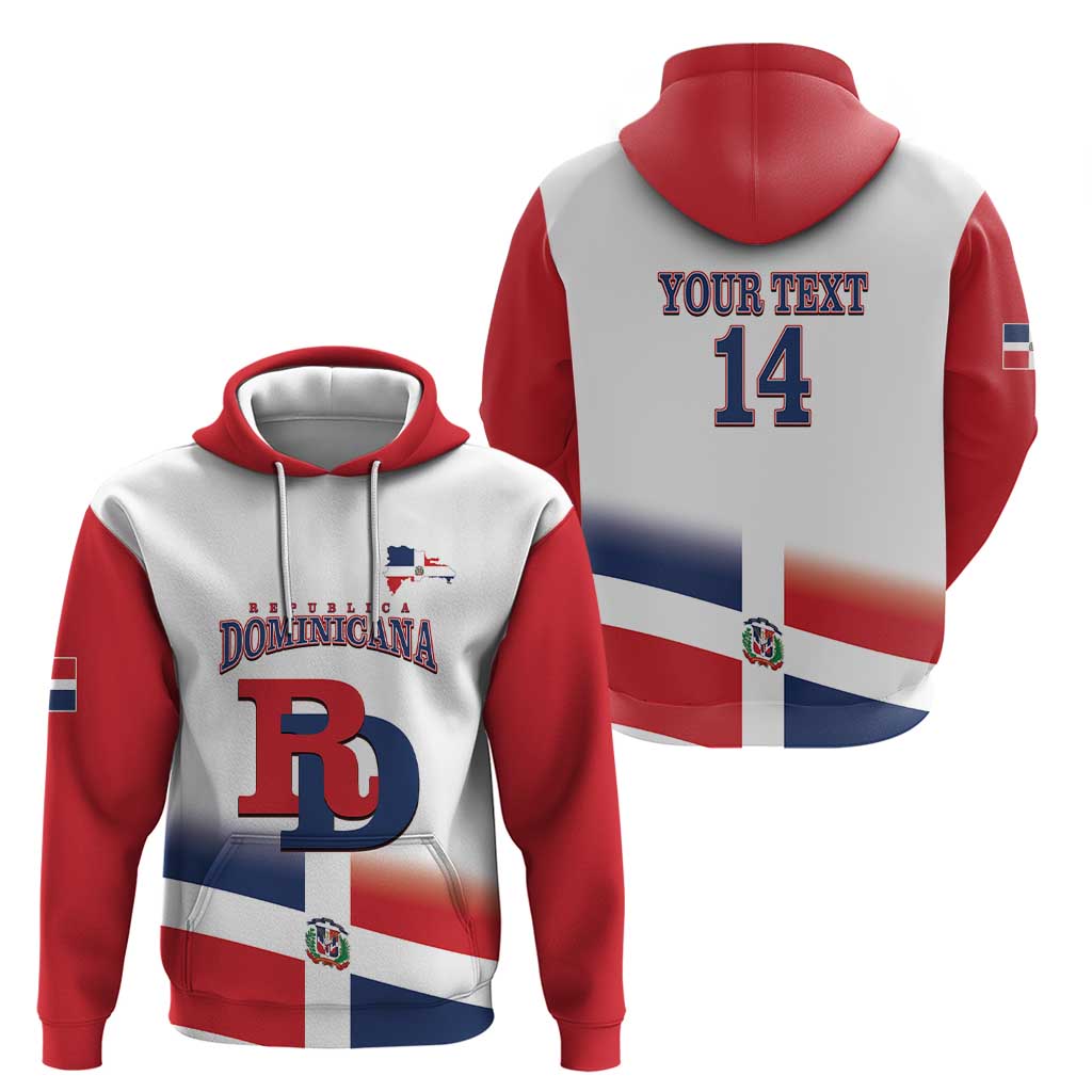 Custom Dominican Republic 2025 Baseball Hoodie Go Champions Flag Style LT14