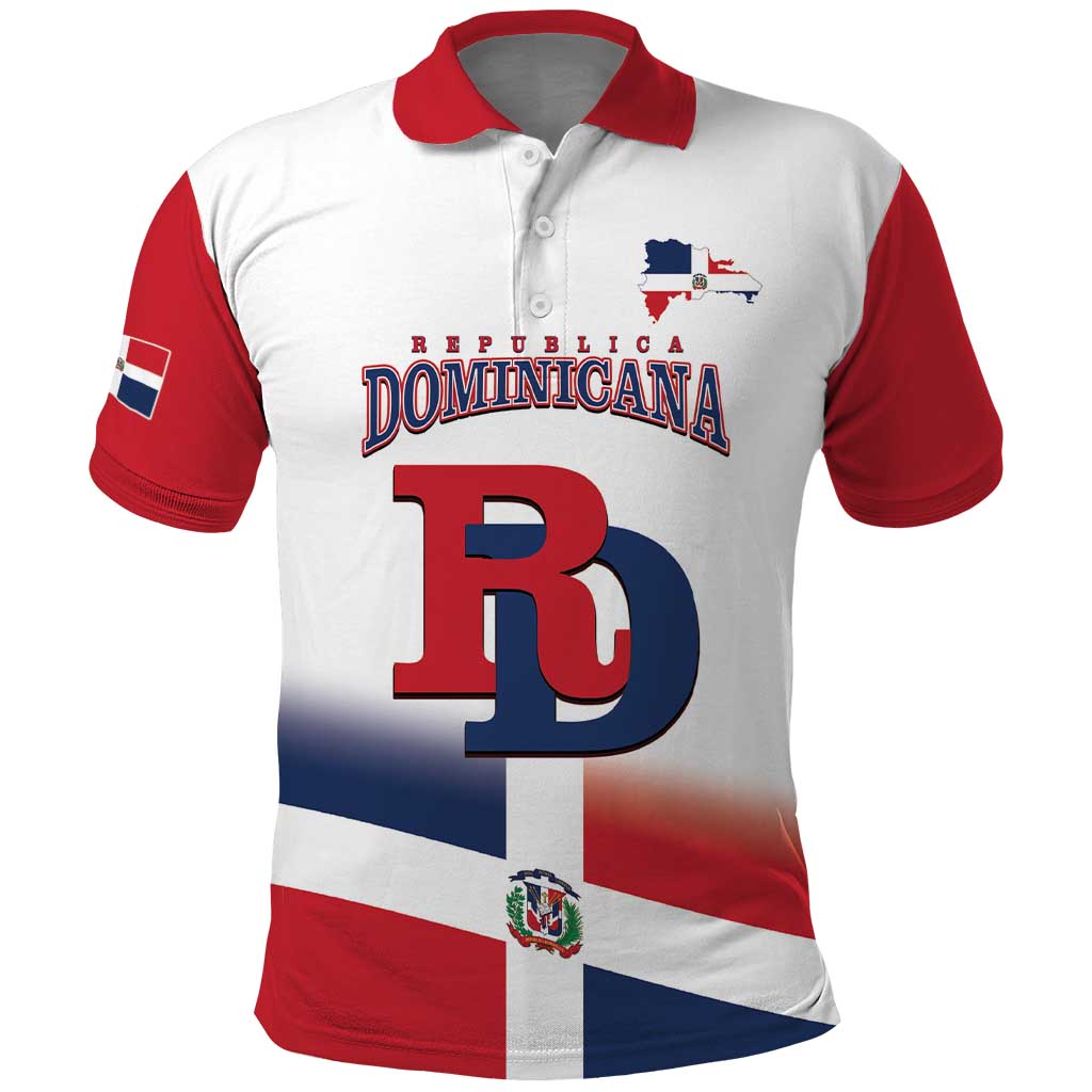 Custom Dominican Republic 2025 Baseball Polo Shirt Go Champions Flag Style LT14